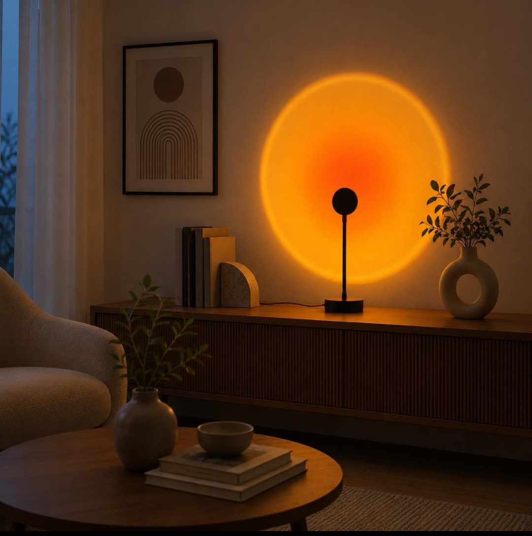 Lamp used as a portrait photo backdrop